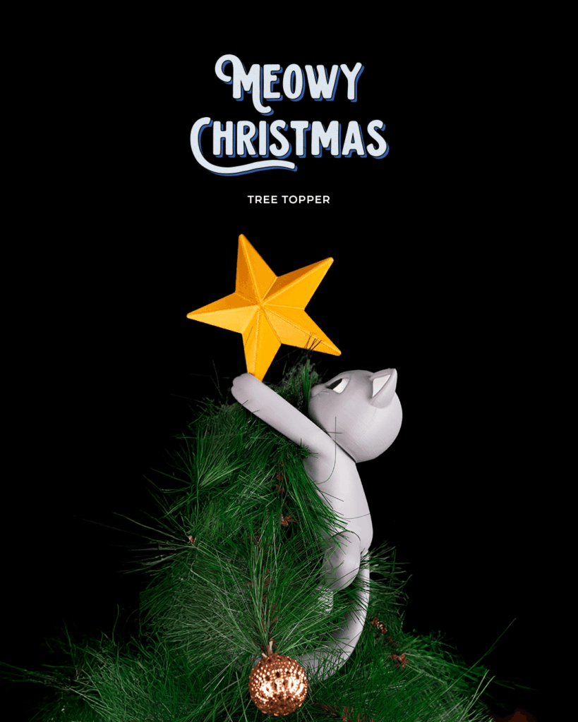 Meowy Christmas - Tree Topper