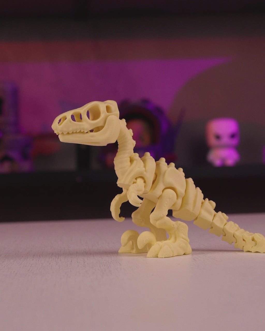 Skeleton Velociraptor Flexi Toy