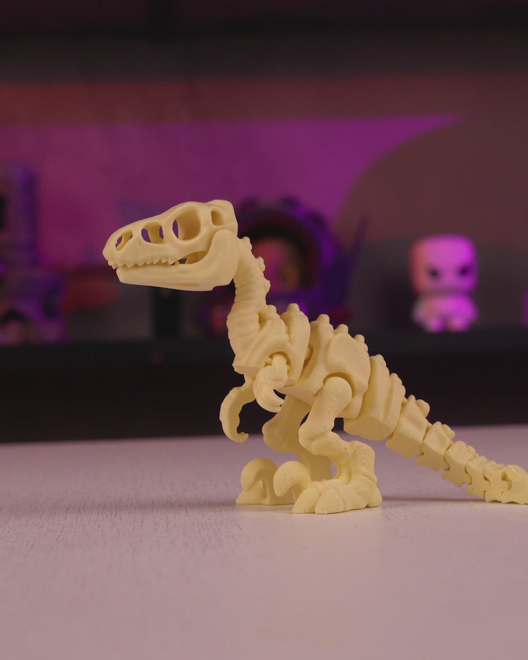 Skeleton Velociraptor Flexi Toy